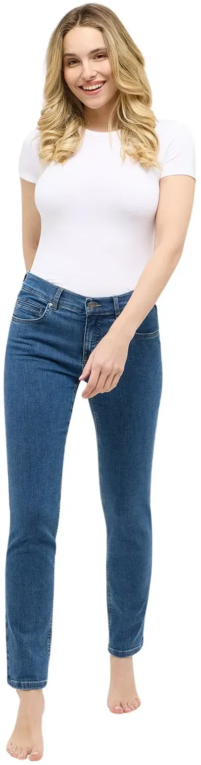 Angels Cici Jeans Straight in zeitlosen Stonewash-D42 / L32