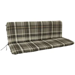 DEGAMO Auflage SEATTLE für Bank 3-sitzer, grau/beige kariert