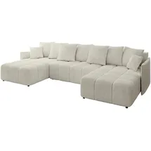 altdecor Ecksofa Cord 6-Sitzer Creme