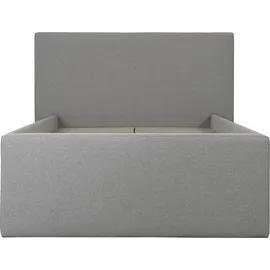 Home Affaire Polsterbett HOME AFFAIRE "Dalina", grau (hellgrau), B:191cm H:124cm L:247cm, Struktur (100% Polyester), Betten, Polsterbett, geradliniges Kopfteil, in 5 Breiten, auch in 220cm Länge