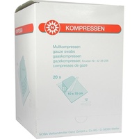 NOBAMED MULLKOMPRESSEN 10x10CM 12F steril