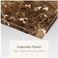 MAGNA Atelier Esstisch OCTAGON aus Marmor, Dining Table aus Naturstein, Küchentisch, 120x76cm braun
