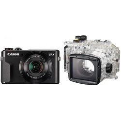 Canon PowerShot G7X Mark II schwarz + Unterwassergehäuse WP-DC55