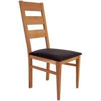 Livetastic Stuhl, Schwarz, Holz, Eiche, massiv, eckig, 45x97x51 cm, ISO 9001, Fsc, SGS-geprüft, Made in EU, Esszimmer, Stühle, Esszimmerstühle, Vierfußstühle