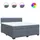 vidaXL Boxspringbett 180 x 200 cm Dunkelgrau
