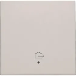 Niko Züblin 102-32902 Abdeckung mit Linse, für vernetzten Einfachschalter, Symbol „Haus verlassen“, light grey 10232902