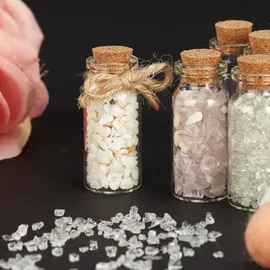 Relaxdays Mini Glasfläschchen mit Korken 10 ml 60 St.