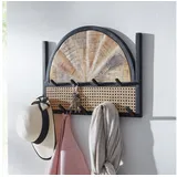 FineBuy Wandgarderobe FB77680 53 x 40 x 7,5 cm Rattan
