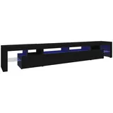 vidaXL TV-Schrank mit LED-Leuchten Schwarz 260x36,5x40 cm