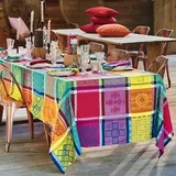 Garnier Thiebaut Tischdecke Mille Pueblo Fiesta - Baumwolle quadratisch | 89 cm x 89 cm