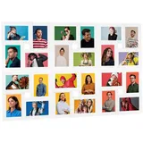 vidaXL Collage Bilderrahmen für 24x(13x18 cm) Fotos Weiß MDF