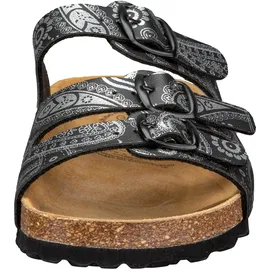 LICO Bioline Lady Power Damen Pantolette schwarz/silber, 36 EU