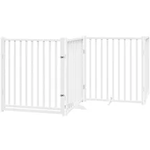 vidaXL Türschutzgitter 4-tlg. Faltbar 320 cm Weiß