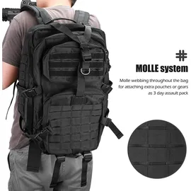 luxuskollektion Taktischer Rucksack 42L Schwarz