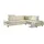W.Schillig Eckcouch Polyester L-Form 2-Sitzer Beige