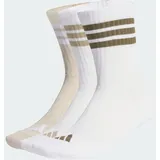 adidas 3-Streifen Dämpfende Sportswear Crew Socken 3 Paar Beige/Weiß 37-39