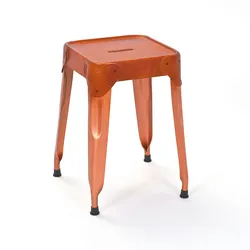 Relas Esszimmerstuhl Hocker, kupfer, braun.