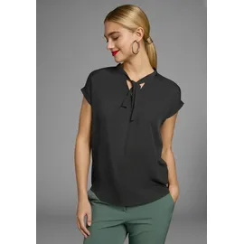 Bruno Banani Schluppenbluse Packung, 2er-Pack, 2 Stk. mit Bindeband Bruno Banani schwarz und wollweiß (aus recyceltem Polyester)