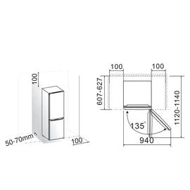 Gorenje NRK418ECS4 Kühl-Gefrierkombination (256 l, 1824 mm hoch, Edelstahl)