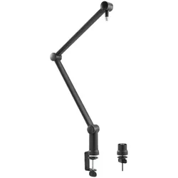 LogiLink Professioneller Mikrofonarm für 3/8" und 5/8" Gewinde Scherenarm Aufhängungsfedern 360°