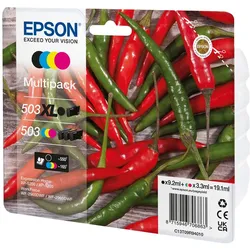 Epson 503/503 XL Multipack - 4er-Pack - XL (Schwarz)
