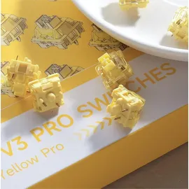 Akko V3 Pro Cream Yellow Switches, mechanisch, 5-Pin, linear, MX-Stem, 50g -