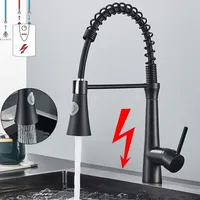Niederdruckarmatur Schwarz Küchenarmatur Ausziehbar Brause 360° Wasserhahn Küche