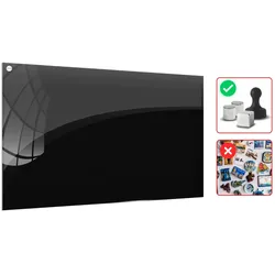 ALLboards Glasboard – Schwarz 200×120 cm