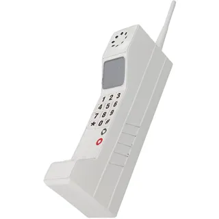 Fockety Retro-Handy, Altmodische Ziegelsimulation, Handy-Ornament, Tragbares Retro-Handy-Modell, Klassisches Handy-Modell für Zuhause, Bühne, Party, Dekoration (Weiss)