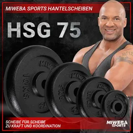 MIWEBA Hantelscheiben-Set Gusseisen HSG75 4x 5 kg