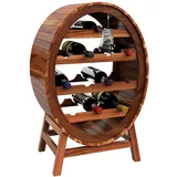 CASARIA Weinregal 12 Flaschen 90 x 50 x 30 cm Braun