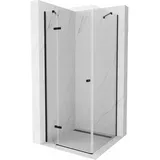 Mexen Roma kippbare Duschabtrennung 100 x 100 cm, Transparent, Schwarz - 854-100-100-70-00