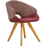 Linea Natura Armlehnstuhl, Eiche, Bordeaux, Holz, Textil, Wildeiche, massiv, eckig, 58x83x59 cm, Typenauswahl, Esszimmer, Stühle, Esszimmerstühle, Armlehnenstühle