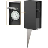 ledscom.de Garten-Steckdosensäule POMI Anthrazit 2 St.