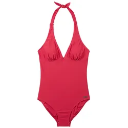 TOM TAILOR Damen Neckholder Badeanzug, rosa, Uni, Gr. 42C