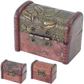 HMF 6415-108 Schatztruhe 8 x 5 x 6 cm 3-tlg. braun