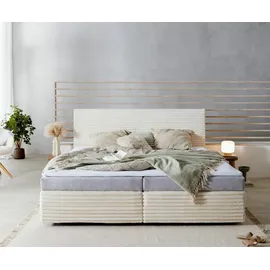 DeLife Dream-Well Plüsch-Cord 200 x 200 cm H2 beige