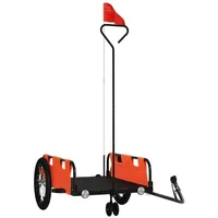 VidaXL Fahrradanhänger Orange Oxford-Gewebe und Eisen