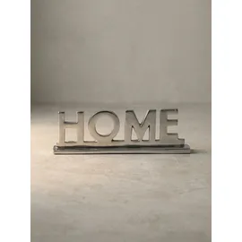 KADIMA DESIGN Deko | Aluminium Deko-Skulptur, modernes Design, Unikat in Silber. Schriftzug aus 22 cm Silberdeko für Tisch und Regal