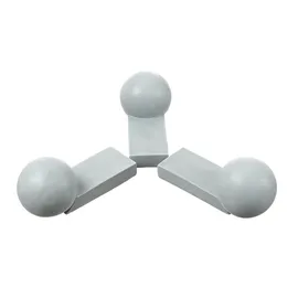 MARELIDA 3x Blumentopffüße Kugeln Pflanzkübel Untersetzer Kübelfüße - Polyresin - hellgr...