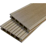 Mccover - Doppelzellige Terrassendiele Aus Verbundholz – Farbe – Hellbeige, Dicke – 25 Mm, Breite – 14 Cm, Länge – 240 Cm, Überdachte Fläche In M2 – 0,336