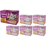 Whiskas Adult 1+ Tasty Mix Cremige Variationen Katzennassfutter im Beutel mit Huhn, Lamm und Pute in Sauce 12 x 85 g Beutel im Karton