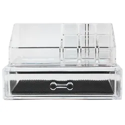 UNIQ Makeup-Organizer mit einer Schublade und 10 Fächern Transparent 