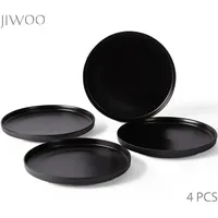 JIWOO Teller Ø 21 cm schwarz 4er Set
