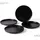 JIWOO Teller Ø 21 cm schwarz 4er Set