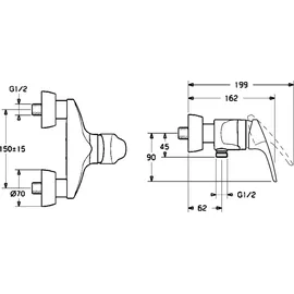 Hansa Hansamix Einhandmischer für 1 Verbraucher Chrom 01670183