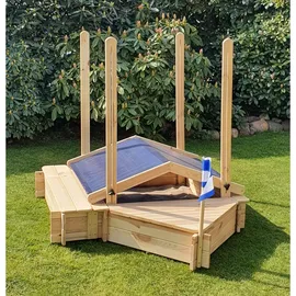 Promadino Sandkasten Peter Pan mit Sitz und Bugbox (509020)