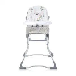 Lorelli Kinderhochstuhl Marcel, klappbar, Bechervertiefung, abwaschbarer Stoff weiß