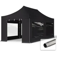 TOOLPORT 3x6m - mit 4 Seitenteilen (Panoramafenster) Premium Dach