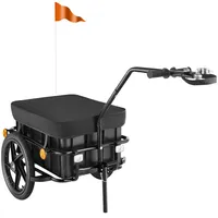 Tectake Fahrradanhänger Lastenanhänger schwarz 2023